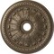 Ekena Millwork Tomango Egg & Dart Medallion (Canopies up to 6 3/4"), 27 7/8"OD x 3 7/8"ID x 2 1/2"P, Warm Silver CM27TOWSS - alternate 1